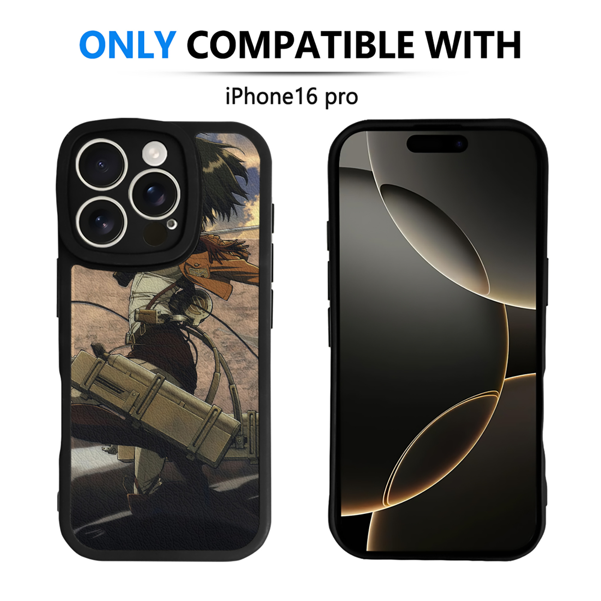 （画像用） 進撃の巨人 Attack on Titan 【iPhone 16シリーズ対応】シリコンスマホケース（レザー調） 材質：シリコン